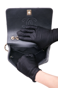 CHANEL STATEMENT MINI FLAP BAG CHEVRON BLACK