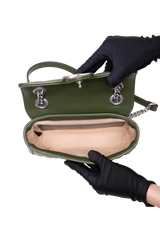 GUCCI GG MARMONT ARIA MINI MATELASSÊ FOREST GREEN