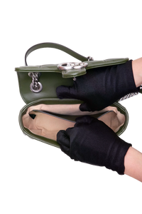 GUCCI GG MARMONT ARIA MINI MATELASSÊ FOREST GREEN
