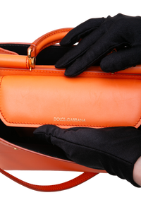 D&G SICILY 62 SHOULDER BAG LEATHER ORANGE