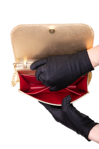 PRADA SAFFIANO LUX BANDOLIERA METALLIC GOLD
