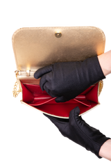 PRADA SAFFIANO LUX BANDOLIERA METALLIC GOLD