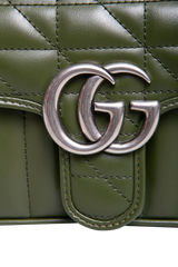 GUCCI GG MARMONT ARIA MINI MATELASSÊ FOREST GREEN