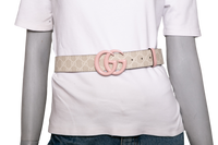 GUCCI BELT GG MARMONT SUPREME/LIGHT PINK