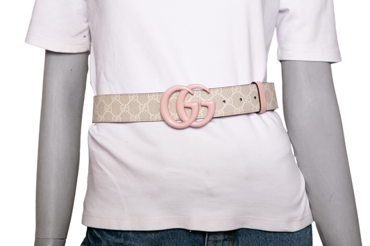 GUCCI BELT GG MARMONT SUPREME/LIGHT PINK