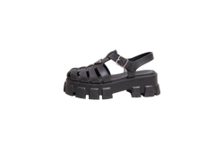 PRADA SANDAL MONOLITH RUBBER BLACK - 37 BR