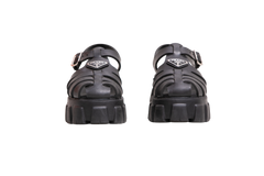 PRADA SANDAL MONOLITH RUBBER BLACK - 37 BR