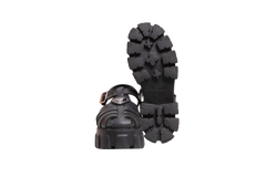 PRADA SANDAL MONOLITH RUBBER BLACK - 37 BR