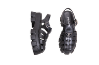 PRADA SANDAL MONOLITH RUBBER BLACK - 37 BR