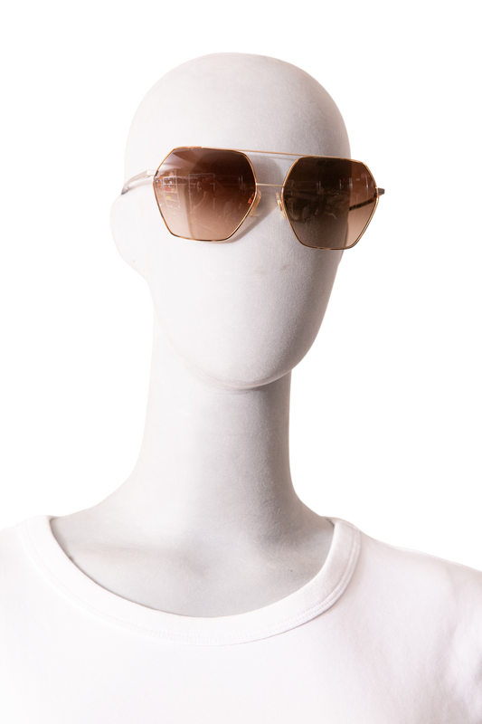 D&G GEOMETRIC METAL GOLD LENSES GRADIENT