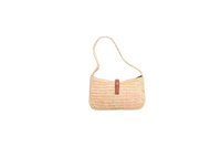 YSL LE À 7 MINI HOBO RAFFIA/LEATHER BROWN