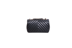 CHANEL STATEMENT MINI FLAP BAG CHEVRON BLACK