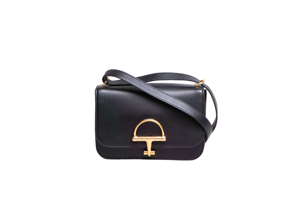 GUCCI SIENA SMALL TOP HANDLE LEATHER BLACK