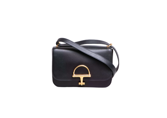 GUCCI SIENA SMALL TOP HANDLE LEATHER BLACK