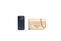 PRADA SAFFIANO LUX BANDOLIERA METALLIC GOLD