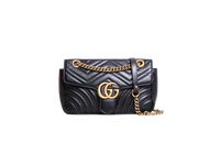 GUCCI GG MARMONT SMALL MATELASSÊ BLACK