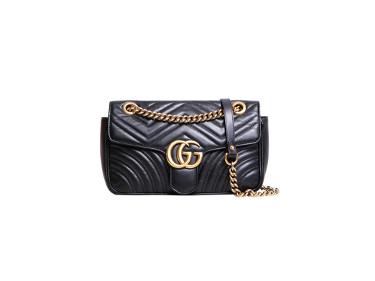 GUCCI GG MARMONT SMALL MATELASSÊ BLACK