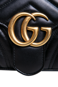 GUCCI GG MARMONT SMALL MATELASSÊ BLACK