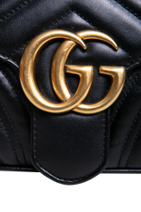 GUCCI GG MARMONT SMALL MATELASSÊ BLACK