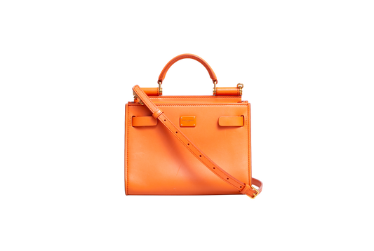 D&G SICILY 62 SHOULDER BAG LEATHER ORANGE