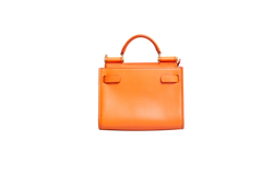 D&G SICILY 62 SHOULDER BAG LEATHER ORANGE