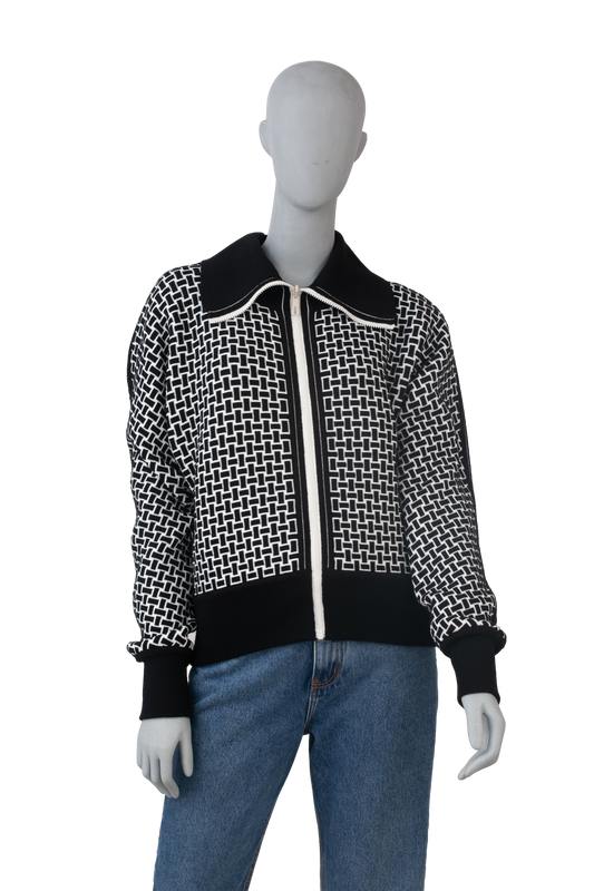 HERMÈS JACKET JACQUARD KNITTED MOSAIQUE