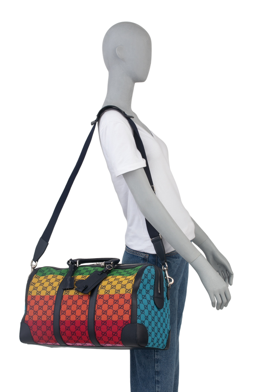 GUCCI DUFFLE BAG RAINBOW RETRO MONOGRAM