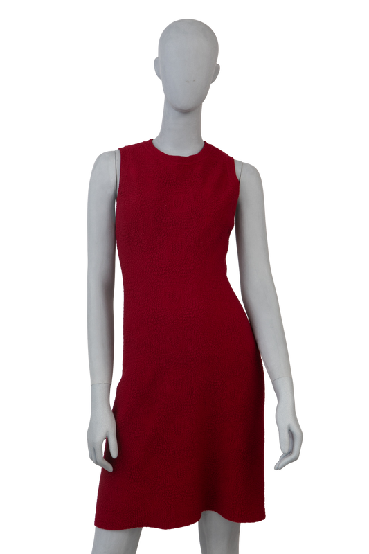 ALAIA DRESS RED TALLA TEXTURED