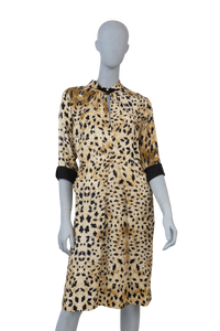 PRADA DRESS LEOPARD ANIMAL PRINT LONG