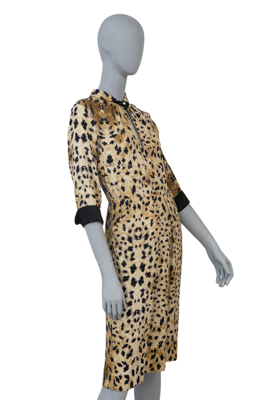 PRADA DRESS LEOPARD ANIMAL PRINT LONG