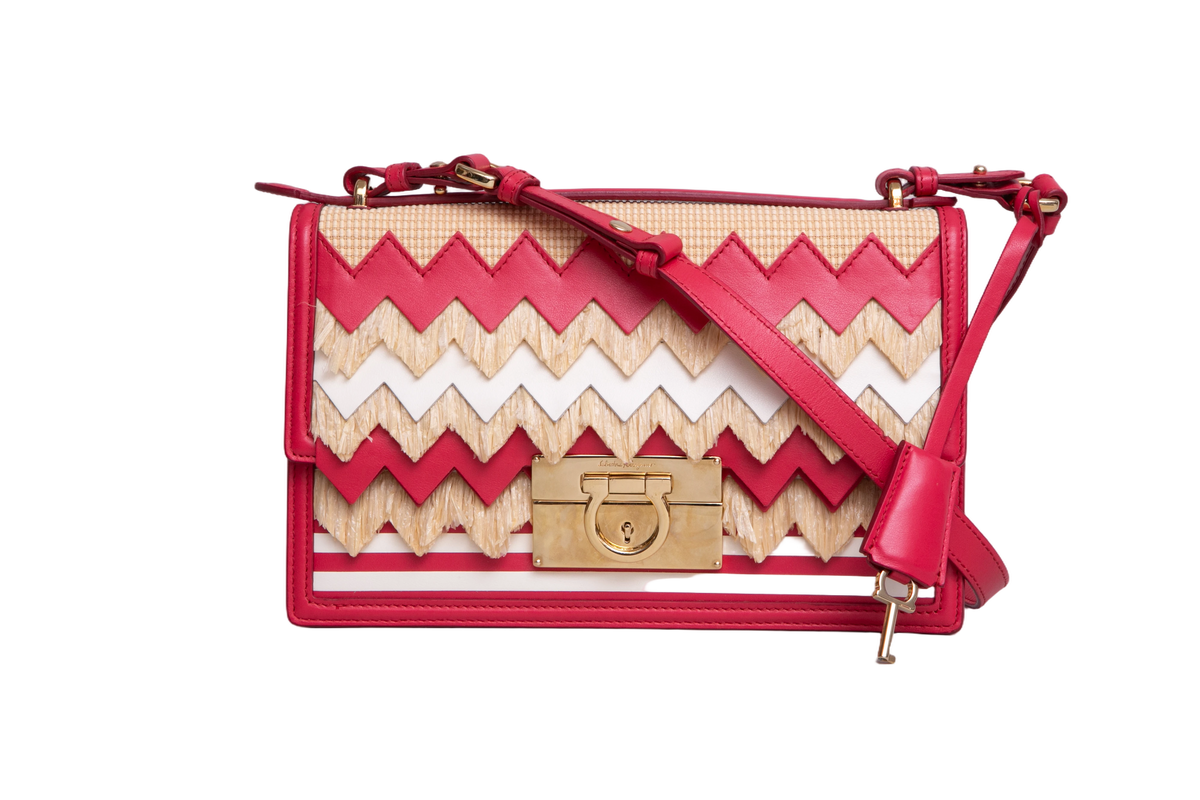 FERRAGAMO AILEEN RAFFIA MULTICOLOR