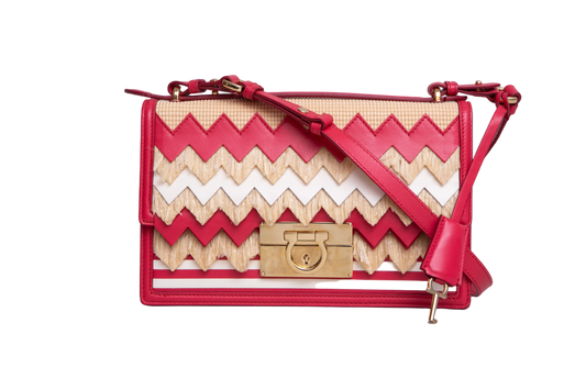 FERRAGAMO AILEEN RAFFIA MULTICOLOR