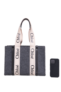 CHLOÉ WOODY MEDIUM GRAY