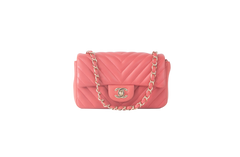 CHANEL RECTANGLE CORAL CHEVRON