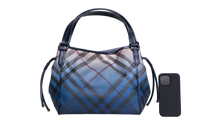 BURBERRY OMBRE SUPERNOVA CHECK BILTMORE TOTE BLUE