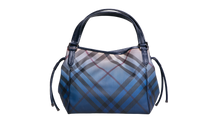 BURBERRY OMBRE SUPERNOVA CHECK BILTMORE TOTE BLUE
