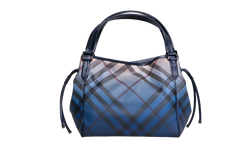 BURBERRY OMBRE SUPERNOVA CHECK BILTMORE TOTE BLUE
