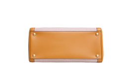 VALENTINO 9 TO 5 TOP HANDLE CANVAS IN NATURAL