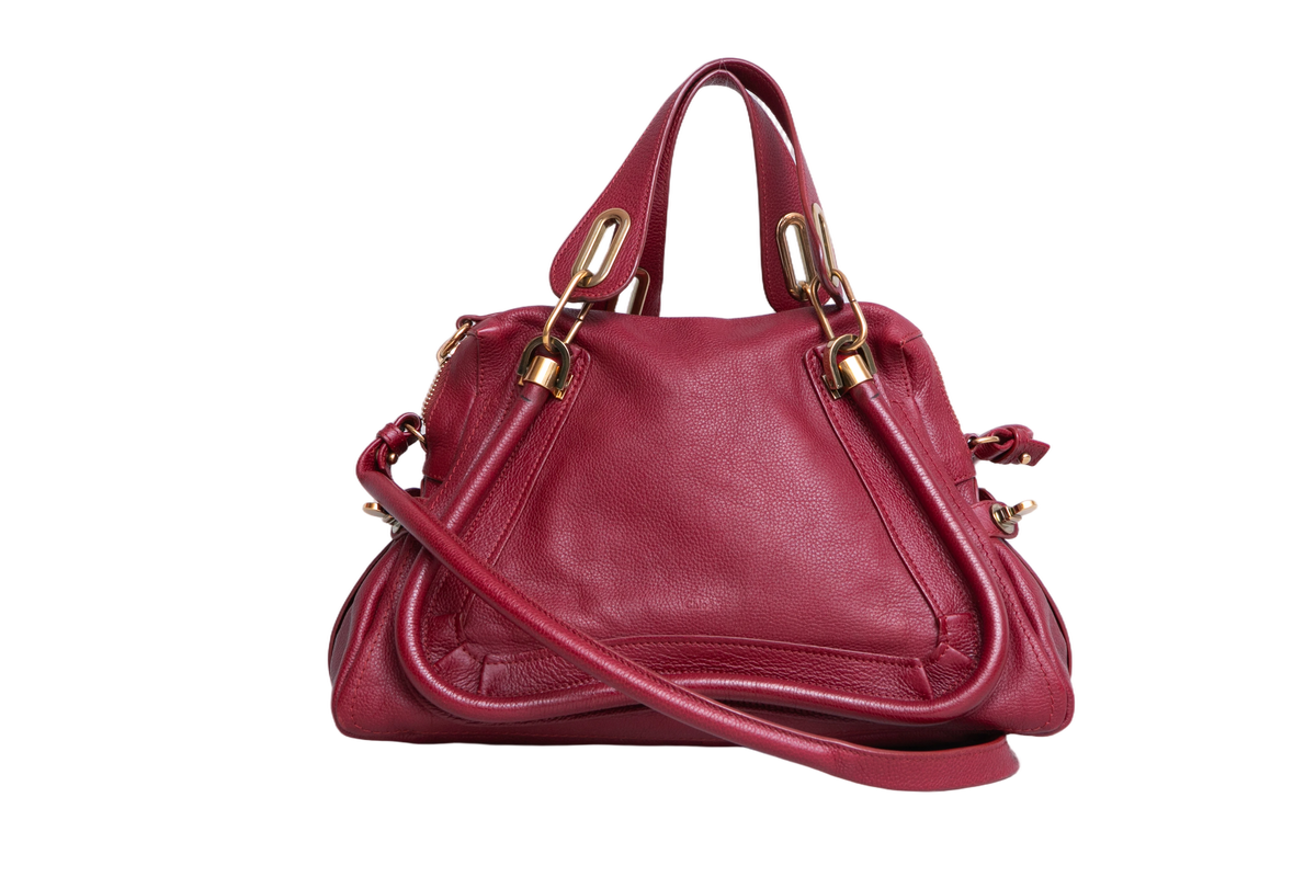 CHLOÉ PARATY MEDIUM BURGUNDY