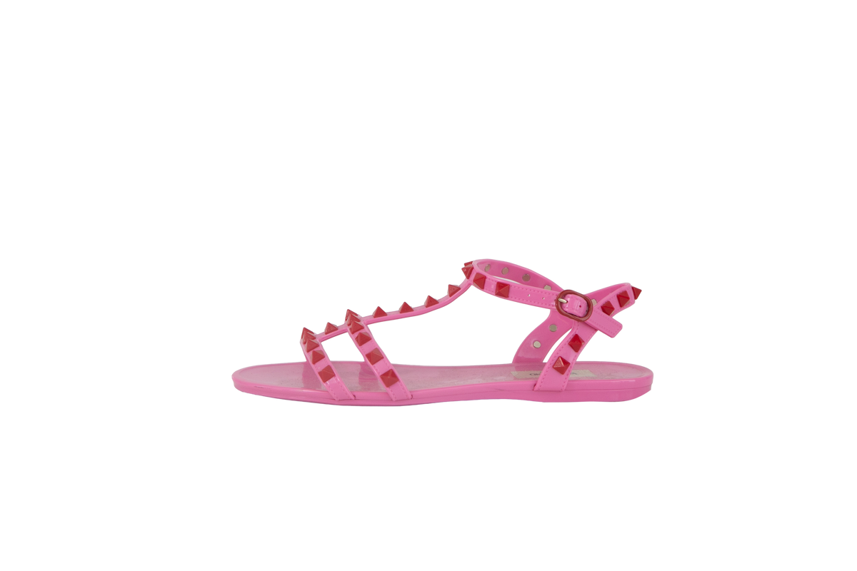 VALENTINO SANDAL JELLY ROCKSTUD PINK - 34 BR