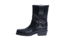 VALENTINO BOOTS ROCKSTUD BIKER ALL BLACK - 38 BR