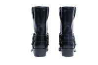 VALENTINO BOOTS ROCKSTUD BIKER ALL BLACK - 38 BR