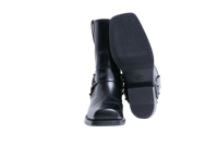 VALENTINO BOOTS ROCKSTUD BIKER ALL BLACK - 38 BR