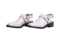 GANNI SLINGBACK BIKER MULES BEIGE - 38 BR