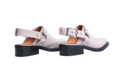 GANNI SLINGBACK BIKER MULES BEIGE - 38 BR