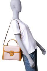 VALENTINO 9 TO 5 TOP HANDLE CANVAS IN NATURAL