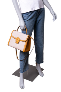 VALENTINO 9 TO 5 TOP HANDLE CANVAS IN NATURAL