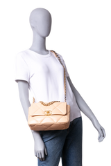 CHANEL 19 SMALL FLAP BAG LAMBSKIN CREAM 2025