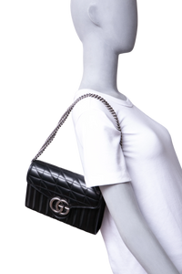 GUCCI GG MARMONT MATELASSE SMALL BLACK