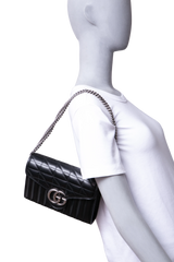 GUCCI GG MARMONT MATELASSE SMALL BLACK